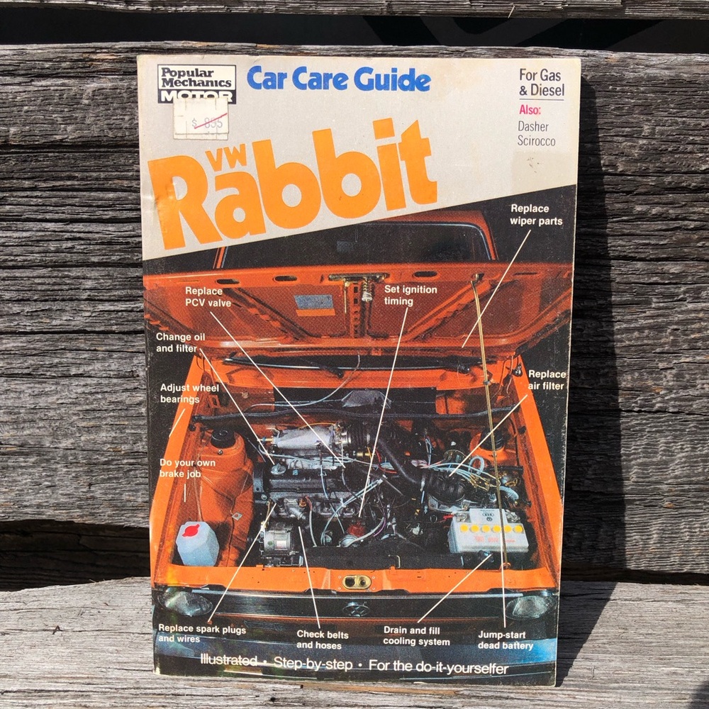 Popular Mechanics book VW Rabbit Dasher Scirocco repair manual 70s-‘80🤎